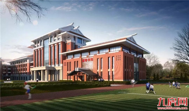 红砖红瓦闽南风 蓝田开发区第二实验小学渐露真容——九房网