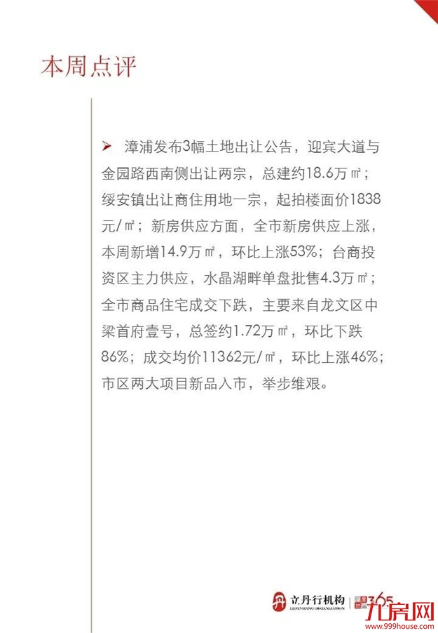 漳州上周住宅成交量高位下滑 整体均价9335元/㎡——九房网